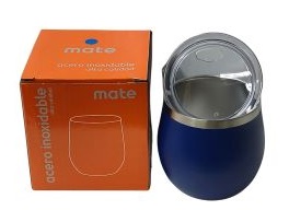 MATE ACERO C/TAPA ACRILICA PARA PAPA