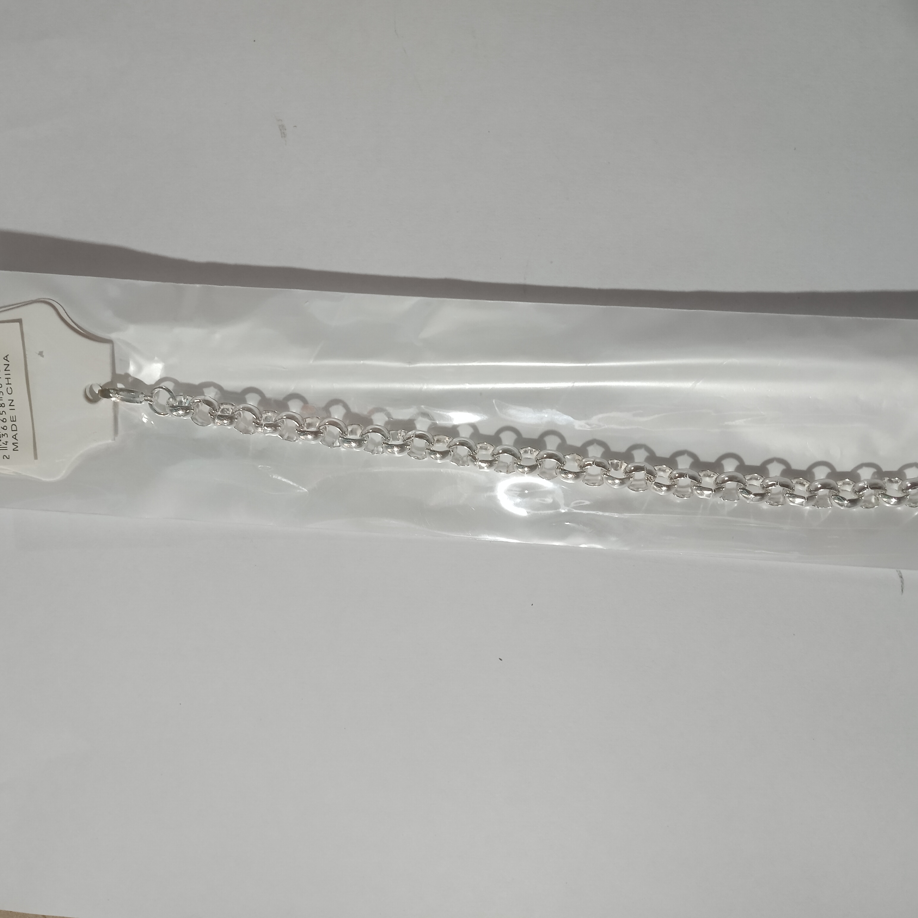 Pulsera plateada 20 cm