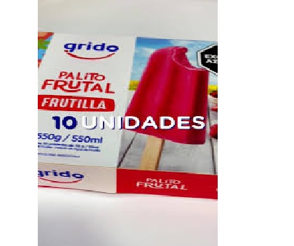 PALITO DE AGUA CAJA DE 10U HELADOS GRIDO
